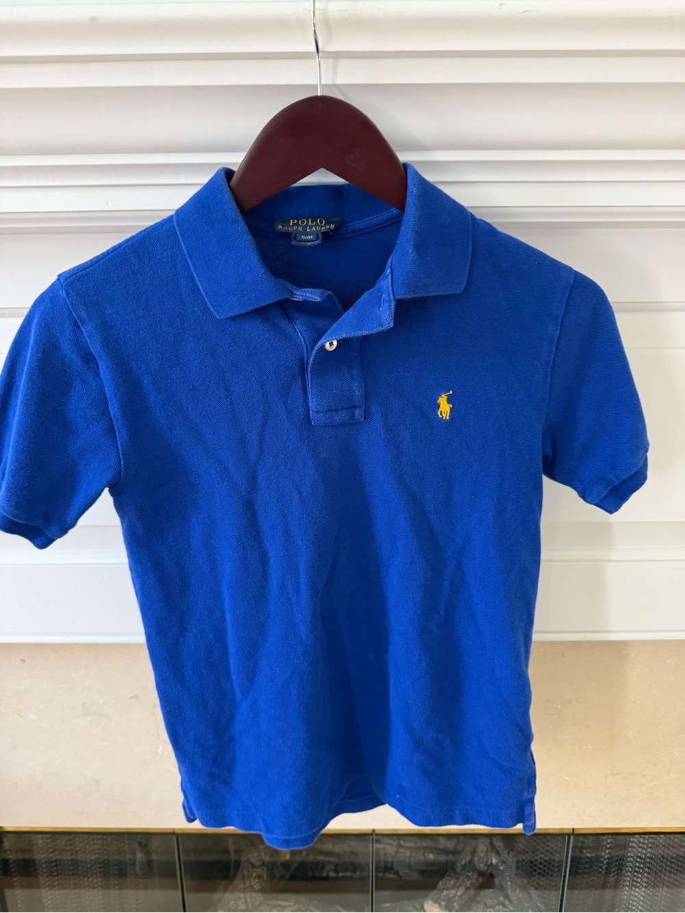 Polo by Ralph Lauren Navy Blue Polo with Yellow Logo